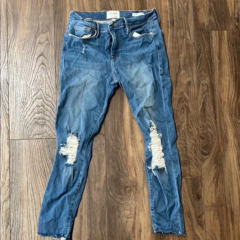 Frame Denim Le Skinny de Jeanne Crop